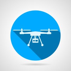 Quadrocopter sign flat vector icon