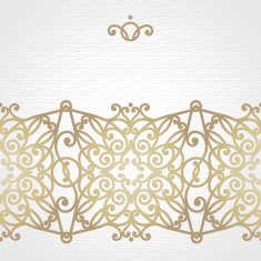 Vector seamless border in Victorian style N69