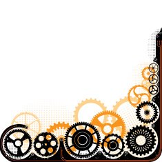 Mechanical cog wheel frame N8