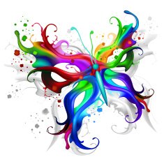 Butterfly from color blobs
