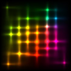 Rainbow disco lights vector abstract background