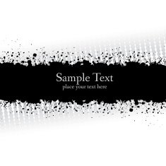 Gray ink grunge banner