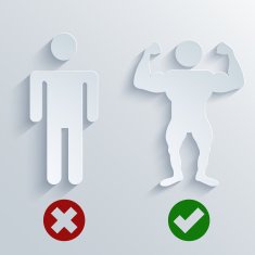 Vector Muscled Body background Eps10 N5