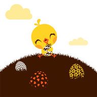 Chick and Easter egg