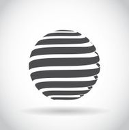 Abstract swirl sphere globe symbol N14