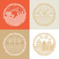 Vector linear icons N2