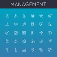 Vector Management Line Icons N2