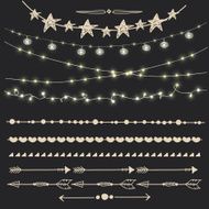 Vector set of garlands