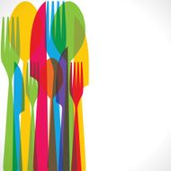 Colorful forks background N2