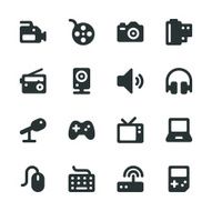 Media Silhouette Icons N2