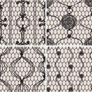 Black Lace Seamless Patterns