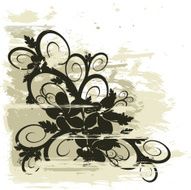 Grunge floral background N71