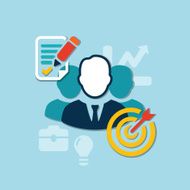 flat team business background
