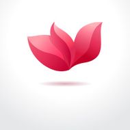 Pink flower Business abstract symbol