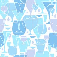 Drinks glasses seamless pattern