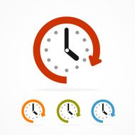 Vector color clock icon