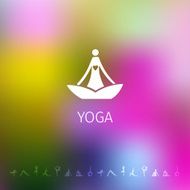 Blured background with yoga logo N14