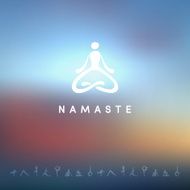 Blured background with yoga logo N15