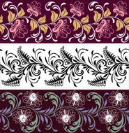 Seamless retro pattern set