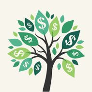 Vector money tree - symbol of successful business