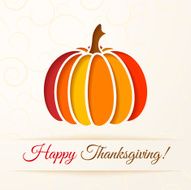 Background with cut out colorful pumpkin