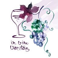 Painted watercolor card with grape leaves N2
