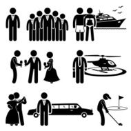 Rich and Wealthy People Cliparts