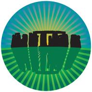 Stonehenge prehistoric stone circle sunrise - Vector illustration