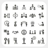 Management and Business icons set N3