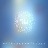 Blured background with yoga logo N16