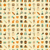 seamless retro Medical pattern N4