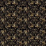 Gold tile pattern in black background N2