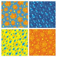 Seamless autumn wallpaper set