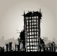 Urban City Drawn (vector)