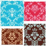 seamless damask patterns set N14
