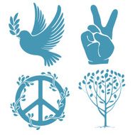 Set of peace symbols N2