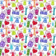 Gift boxes seamless ornament N2