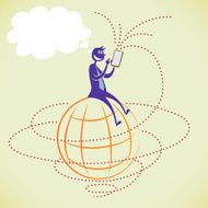 Man and Global connection