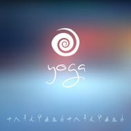 Blured background with yoga logo N17