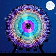 Night Carnival Ferris Wheel