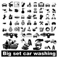 Car wash icons set N9