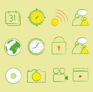 Multimedia grunge Icons N2