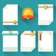 Certificate templates with trophies and awards N4