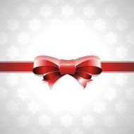 Merry Christmas Design with ribbon and bow