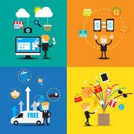 Shopping online and logistic vector N2
