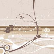 Grunge floral background N76