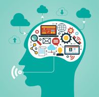 Concept of Social Media with a Human Head N2