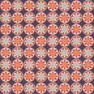 Seamless pattern with floral and geometrical ornament N2