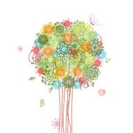 abstract tree design with arabesques N2