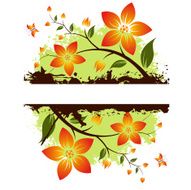 Grunge floral background N78
